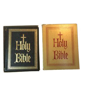 The New American Catholic Bible 744 Red Letter Illustrated Black Leather 8x11